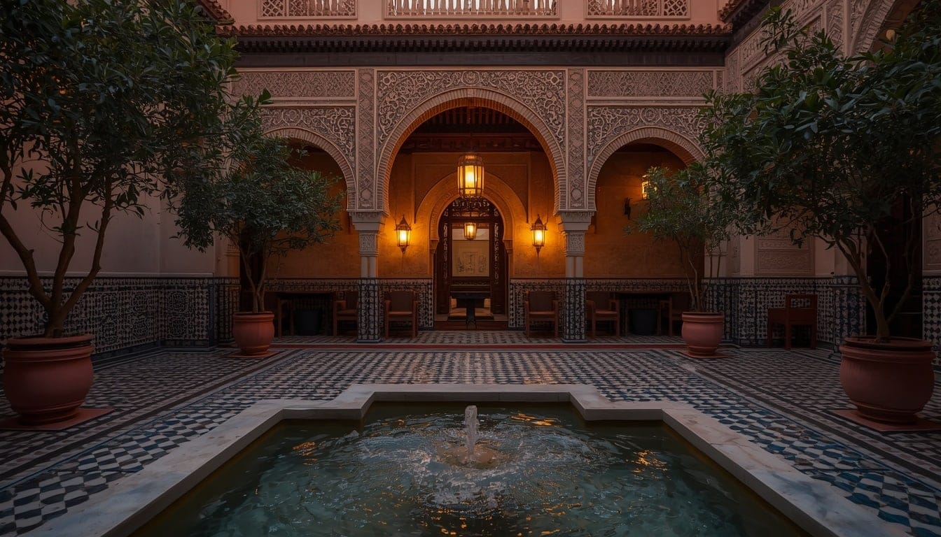 Riad de Marrakech al amanecer