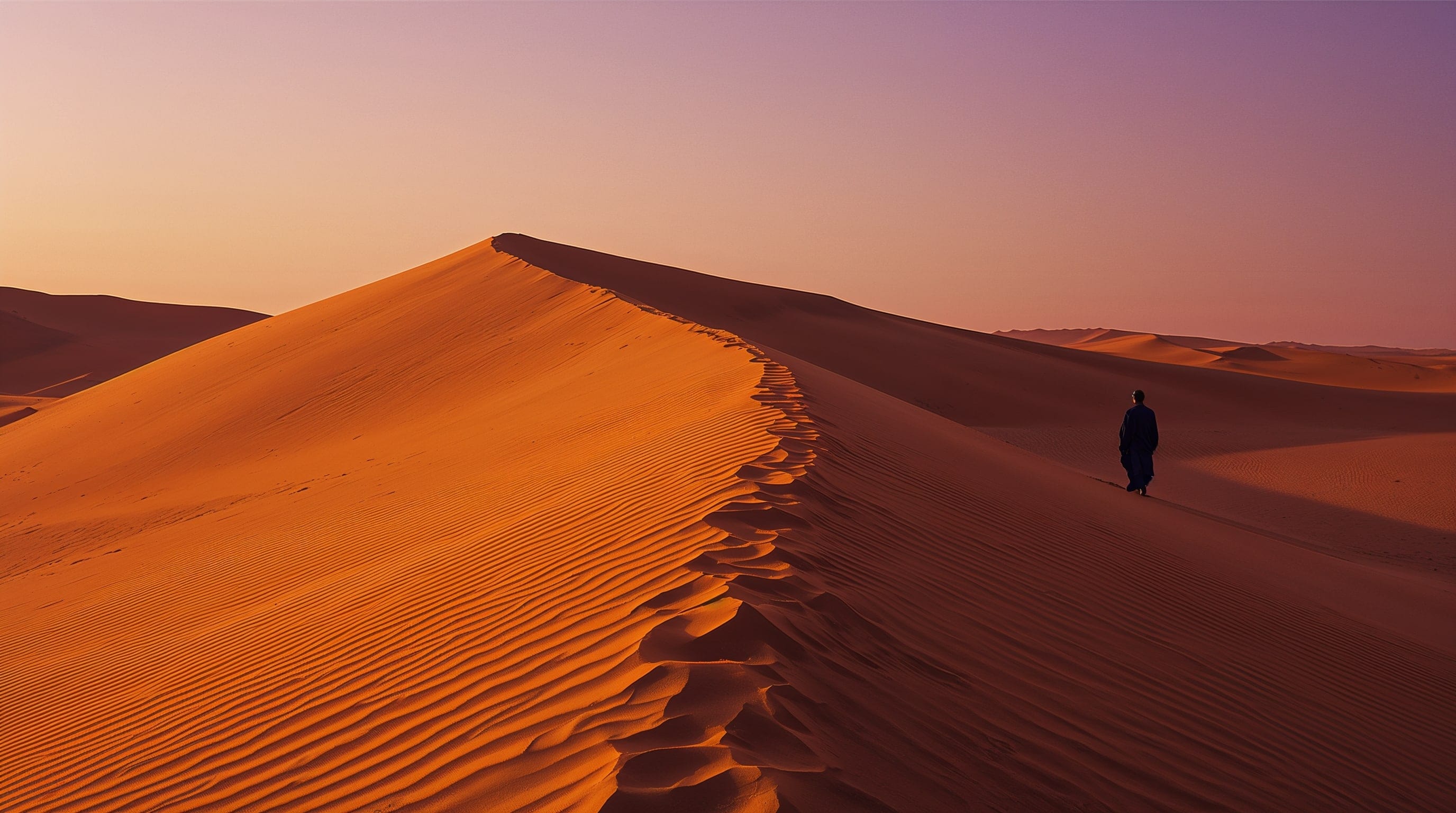 Duna del Erg Chebbi al ocaso
